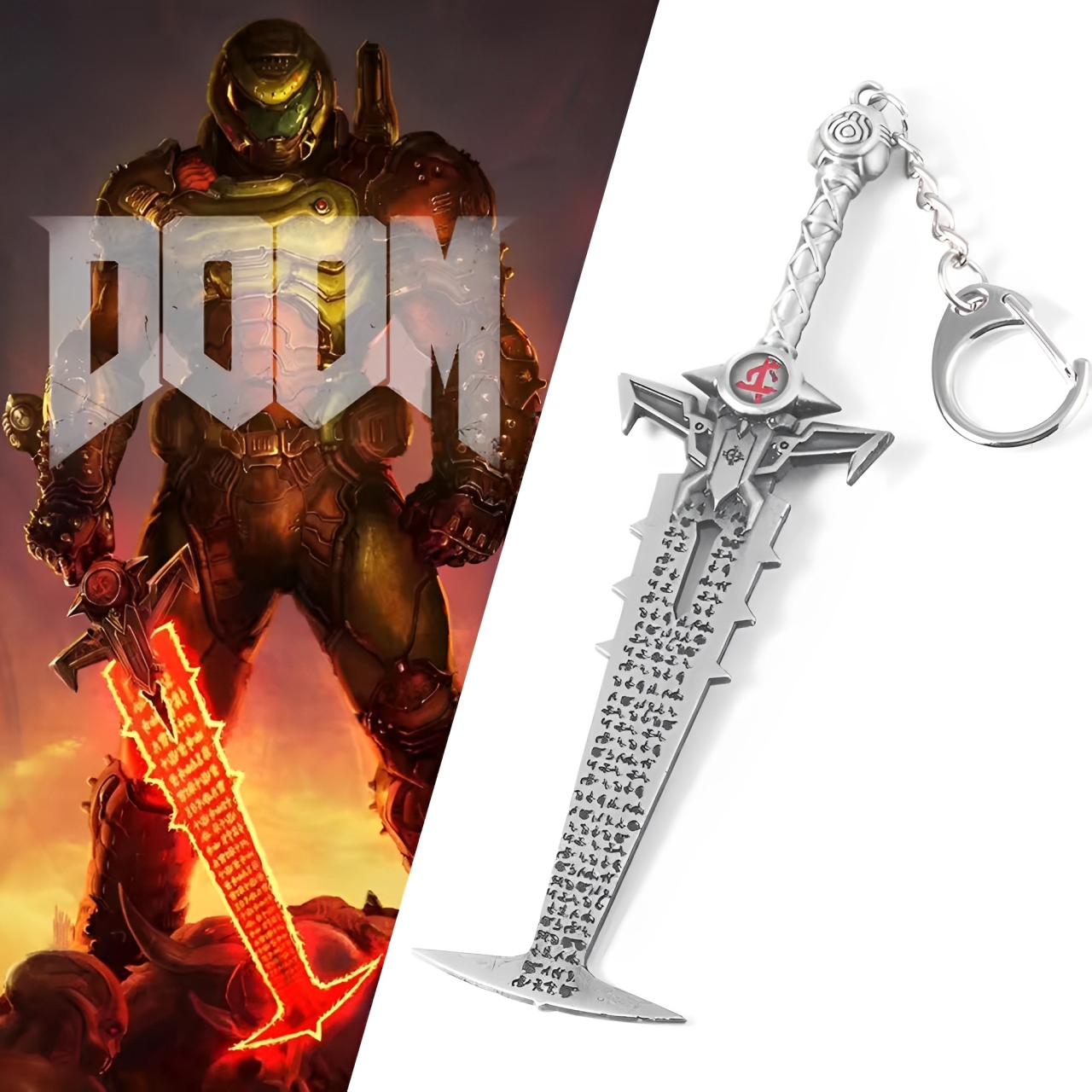 Cosplay Prop Sword - Game Doom Eternal Crucible Blade Keychain