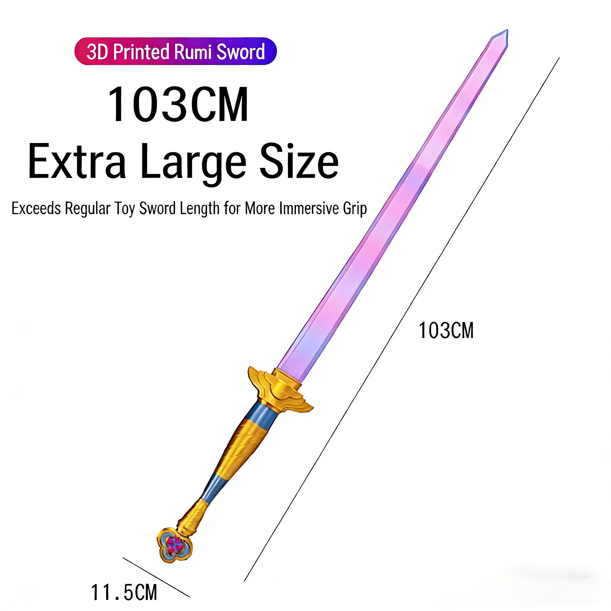 Purple Rumi Demon Hunter Sword - Cosplay Prop Sword avaliação e preço