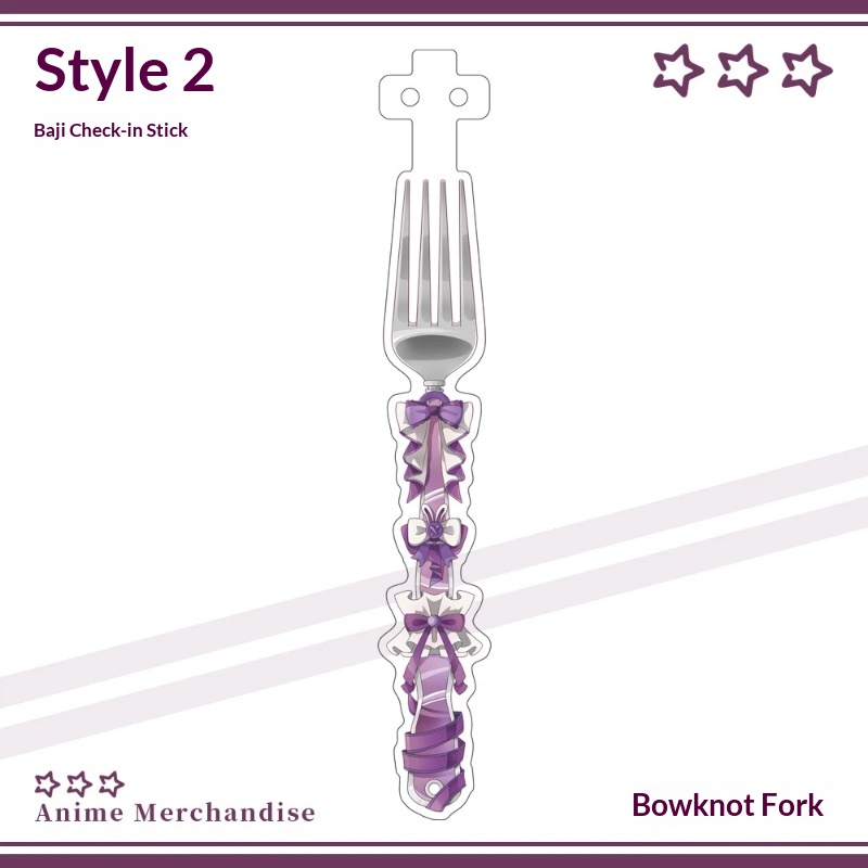 Anime Acrylic Bowknot Fork Sha - Anime Fan Merchandise avaliação e preço