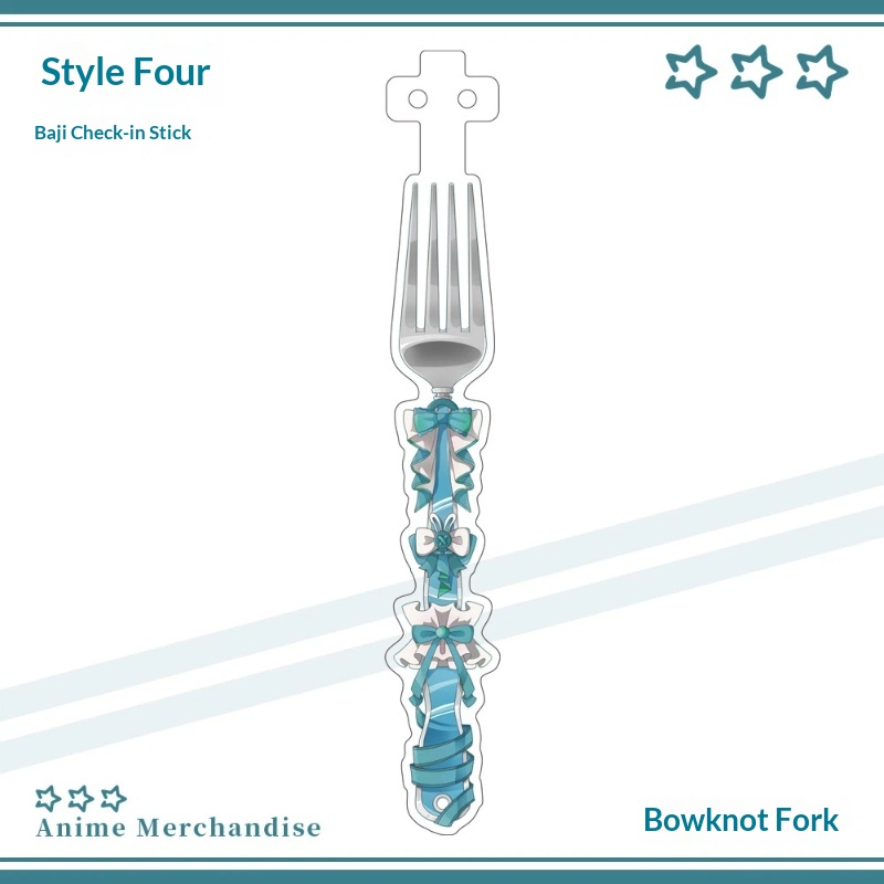 Anime Acrylic Bowknot Fork Sha - Anime Fan Merchandise avaliação e preço