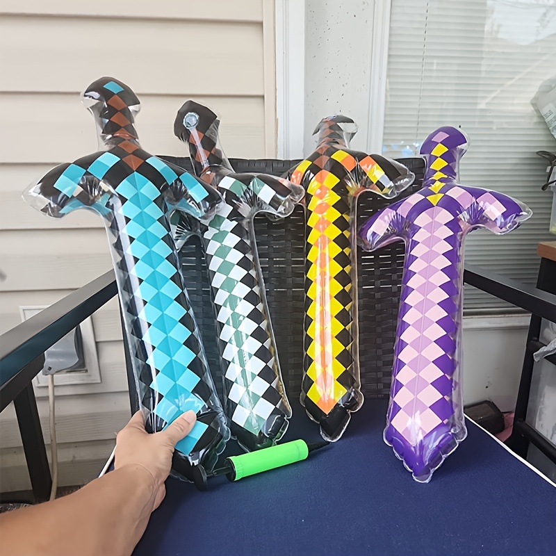 3Pcs Pixel Style Inflatable Sw - Cosplay Prop Sword avaliação e preço