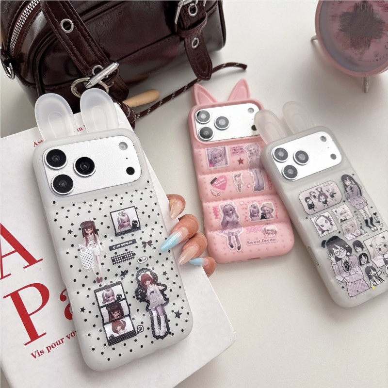 Japanese Y2K Cute Bunny Ear Ph - Phone Case Anime avaliação e preço