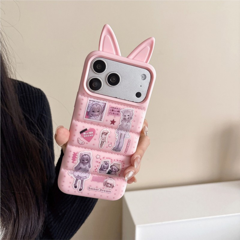Japanese Y2K Cute Bunny Ear Ph - Phone Case Anime avaliação e preço
